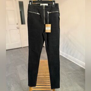 NWT Reformation Black Jeans with Zipper Accents, Size 23
